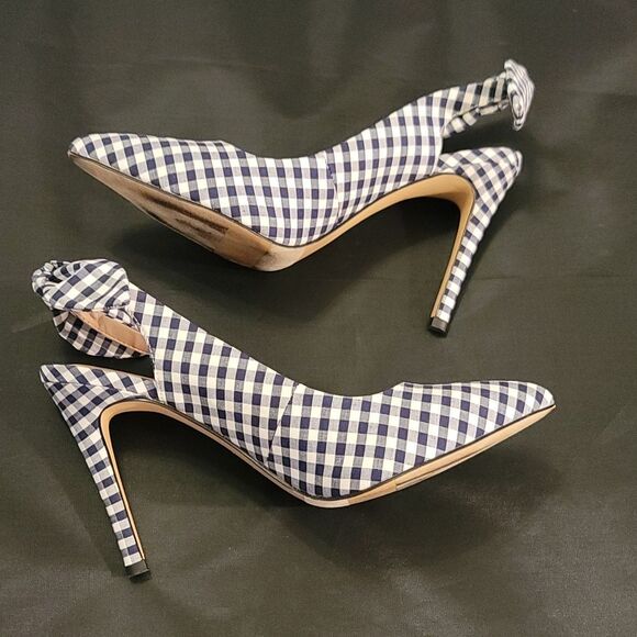 BCBGENERATION HENAYA LEATHE STYLISH CHECKER SLINGBACK HEEL - Picture 13 of 16